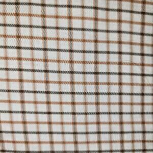 Van Heusen Men's XXL 18-18.5 Brown and Black Check Button-Up Shirt